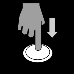 press button / button: press